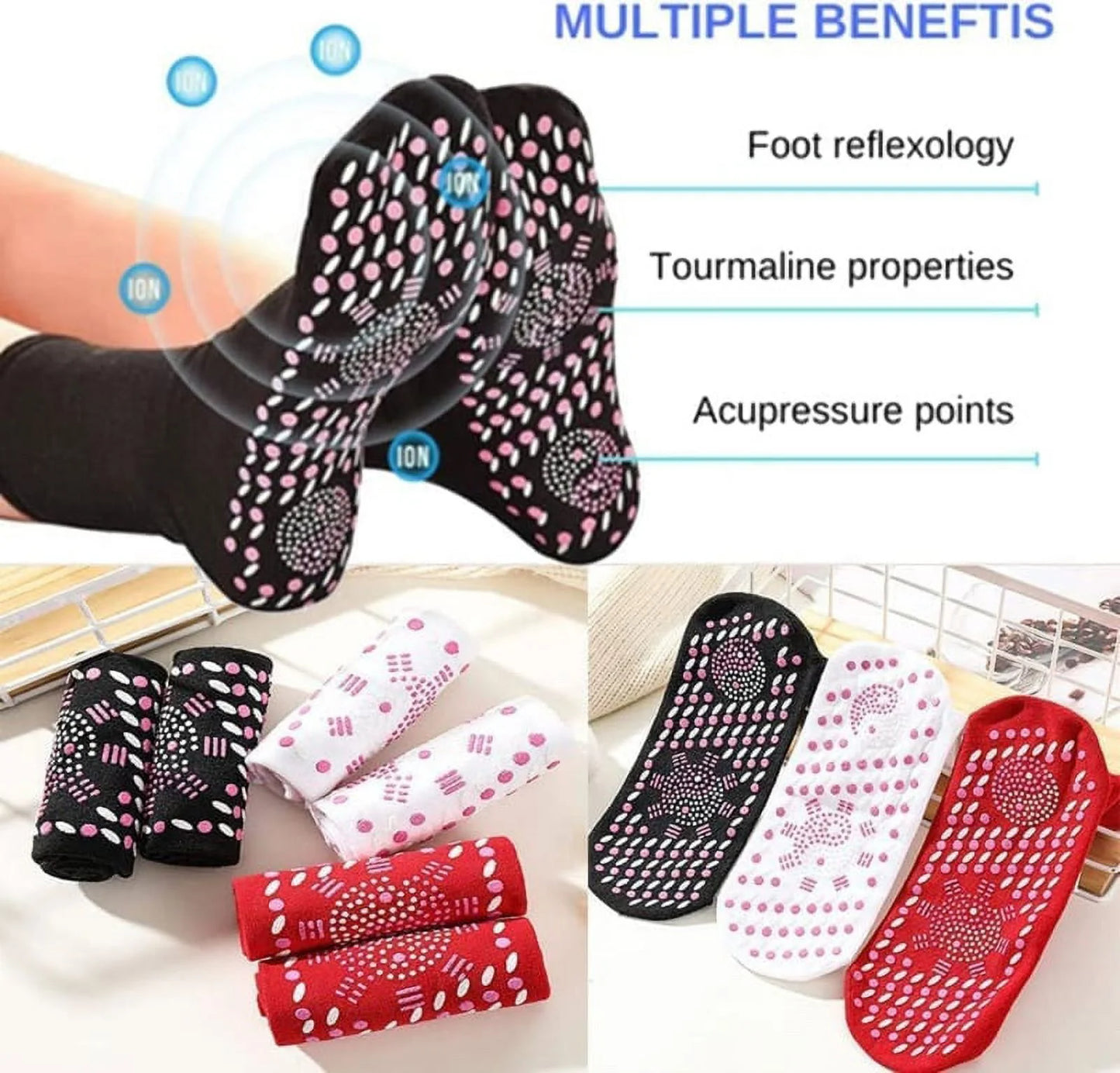 Tourmaline Slimming Health Sock, Slimming Health Sock, Thermotherapeutic Sock, Self Heating Socks,Men Women Slimming Health Household Gloves