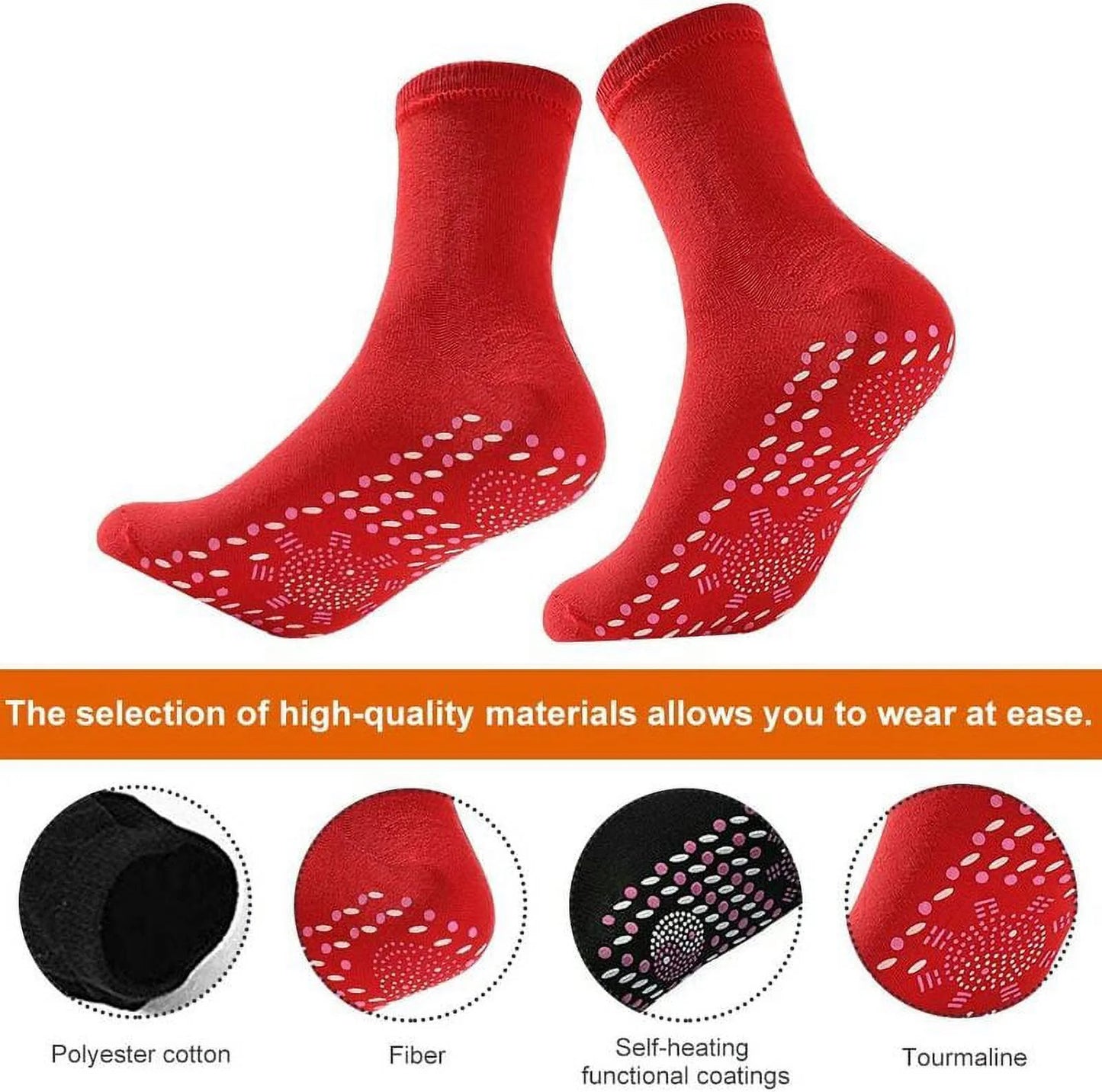 Tourmaline Slimming Health Sock, Slimming Health Sock, Thermotherapeutic Sock, Self Heating Socks,Men Women Slimming Health Household Gloves