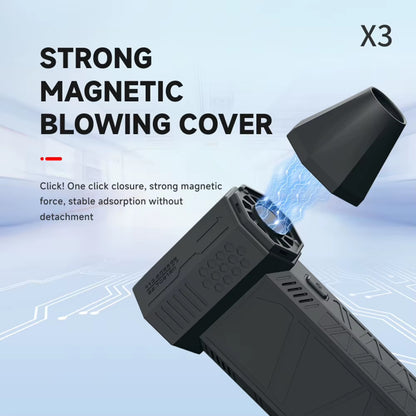 High Speed Duct Fan Air Blower Turbo Violent Fan 52+M/S Wireless Turbo Fan 130000RPM with LED Light Computer Keyboard Cleaner